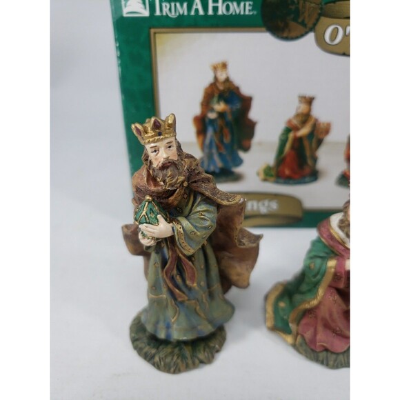 Vintage Kmart O' Holy Night THREE KINGS Figurines Trim A Home Original Box *READ - Picture 2 of 16